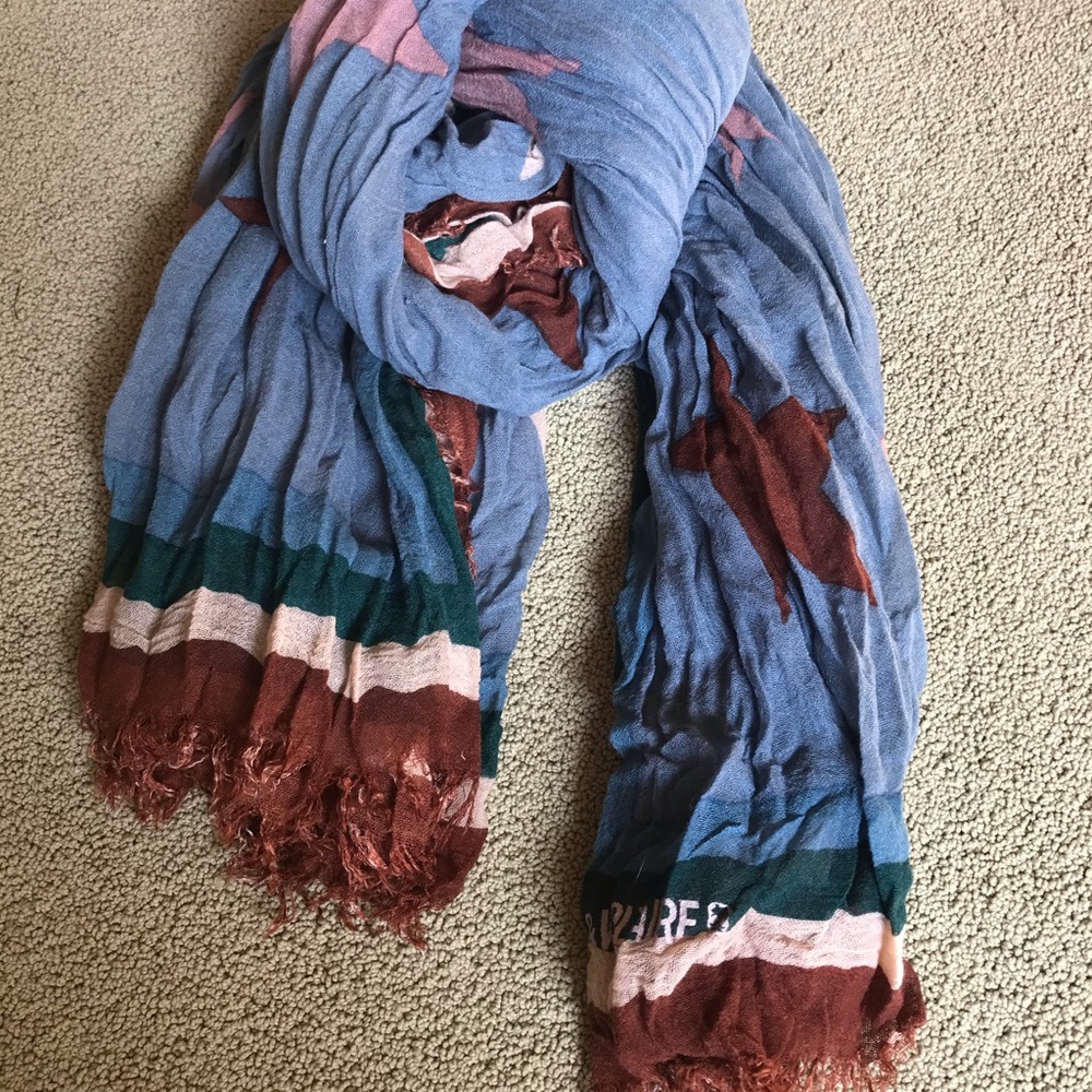 Zadig & Voltaire Delta Stars Print Scarf in blue